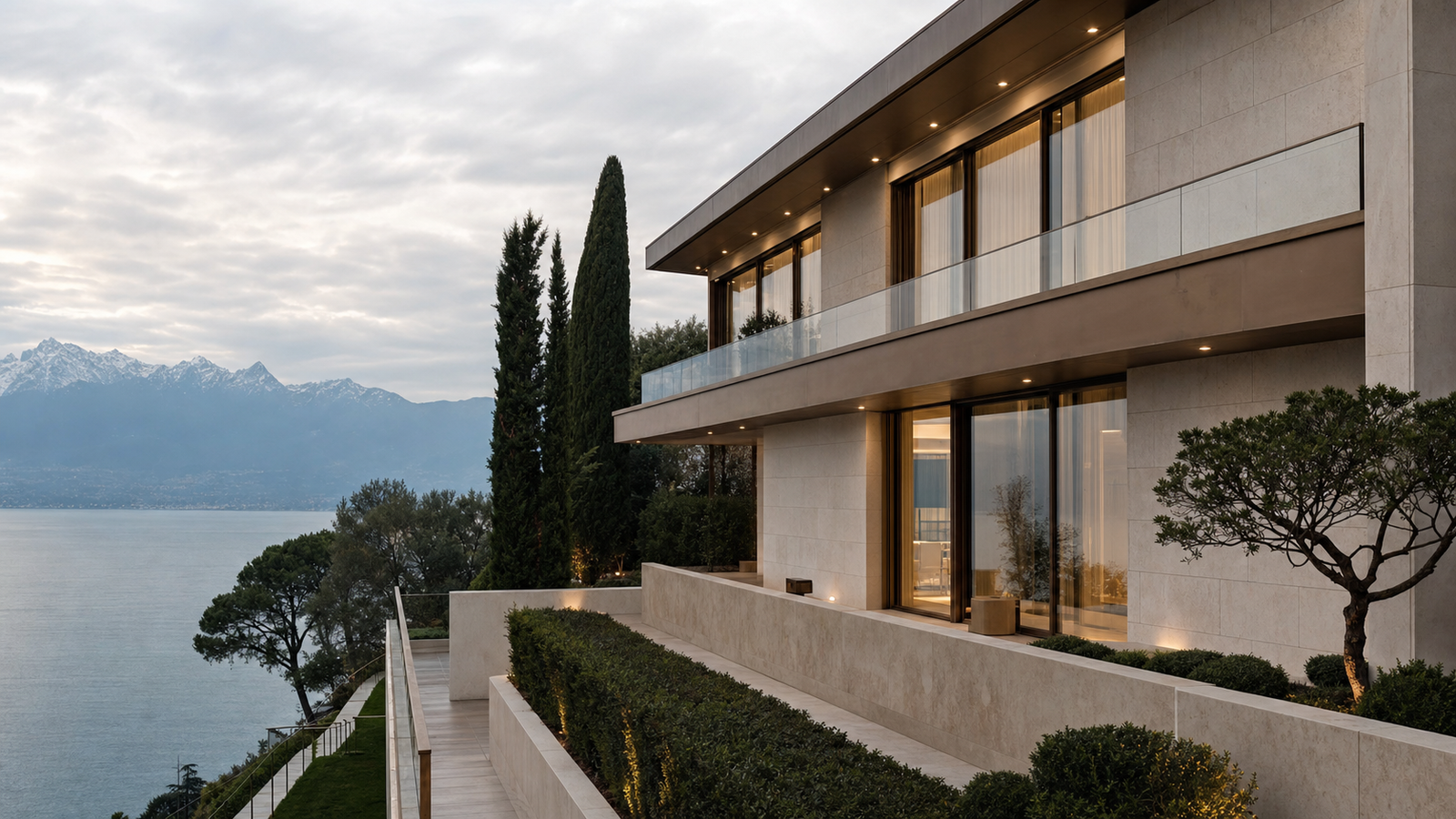 Contemporary property near Lake Geneva representing real assets